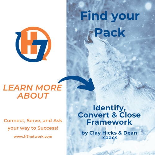 Land High-Value Clients with the Identify, Convert, and Close Framework 1 Join us for Identify, Convert & Close Framework, a Connect, Serve, and Ask™ Online Presentation by Clay Hicks, with H7 Network, & Dean Isaacs, with Fractional Launchpad.